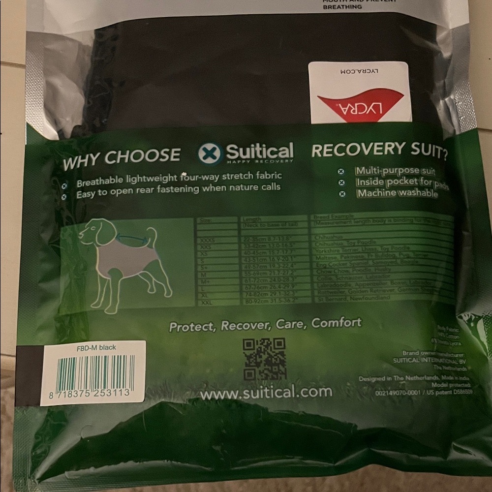 Suitical Dog Recovery Suit Medium - Picture 2 of 3